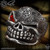 Starlingear Ring: Slickster Puncher Stamped - Silver w/Garnet - 13