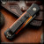 Pro-Tech Knives: Godson - Satin/Black w/Jigged Bone Inlays