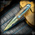 Dmitry Streltsov Pen: Zeppelin - Titanium Bad Teddy Engraved Blue/Green (DSP0675)