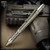 Nottingham Tactical Pen: Standard - Titanium Tumbled OD Green/Black - Straight Fluted w/Stars - Single Lock