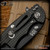 Hinderer Knives: XM-18 3.5 Inch Harpoon Tanto - Battle Black Double Monkey Edge FRAG Pattern (RHK2008)