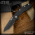 Hinderer Knives: XM-18 3.5 Inch Harpoon Tanto - Battle Black Double Monkey Edge FRAG Pattern (RHK2008-NL)
