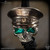 Dmitry Streltsov Bead: Lucky Officer Bead - Titanium Polished/Green