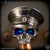 Dmitry Streltsov Bead: Lucky Officer Bead - Titanium Polished/Blue