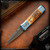 Pro-Tech Knives Custom: Godson - Damascus/Mastadon Bark Inlays