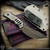 TAS Knives Fixed Blade: Mitrul EDC - Acid Etched/Titanium