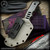 TAS Knives Fixed Blade: Mitrul EDC - Acid Etched/Titanium