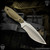 Biegler Bladeworks: Caprica Six - Tumbled/OD Green Monkey Edge FRAG Pattern