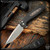 Pro-Tech Knives: Cambria 2 - Stonewashed/Black w/Techno Carbo Inlay