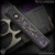 Pro-Tech Knives: Godson - Satin Black/Black w/Violet Marble Carbon Fiber Inlay