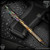 Nottingham Tactical Pen: G2 Full Size - ZircuTi w/Zirc Clip - Spiral Fluted w/Dots - Single Lock