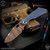 Strider Knives Folder: SnG Spearpoint Grind - Two Toned/Flamed Monkey Edge FRAG Pattern