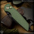 Pro-Tech Knives: TR-3 Integrity - Black/Green Textured Relic - CCKS