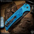 Pro-Tech Knives Custom: Mordax - Black/Satin Sapphire Blue Nexus