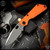 Strider Knives Folder: SnG Dagger Grind - Stonewashed/Orange G10 DGG