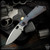 Strider Knives Folder: SnG Dagger Grind - Stonewashed/Flamed Monkey Edge FRAG Pattern