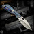 Strider Knives Folder: SnG Tanto - Stonewashed/Flamed Monkey Edge FRAG Pattern