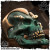 Ace Metal Works Ring: Ace Ming Skull Large - Copper Patina
