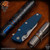 Hinderer Knives: Eklipse 3.5 Inch Wharncliffe w/Tri-Way - Stonewashed Blue