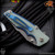 Hinderer Knives: Eklipse 3 Inch Harpoon Spanto w/Tri-Way - Battle Blue