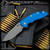 Hinderer Knives: XM-18 3.5 inch Non-Flipper Slicer w/Tri-Way - Battle Blue