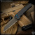 Pro-Tech Knives: Malibu Reverse Tanto - Smoke Grey/Black Dragon Scale w/Sapphire Blue Hardware - Blade Show