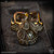 Dmitry Streltsov Bead: Monkey Skull - Cobalt Golds