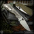 Strider Knives Folder: SMF Dagger Grind - Stonewashed/Green G10 DGG DGG
