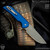 Pro-Tech Knives: Mordax - Acid Washed/Blue Monkey Edge FRAG Pattern