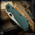 Strider Knives Folder: SMF CC Dagger Grind - Stonewashed/Green G10