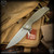 Shirogorov Knives: F95 Ursus - Tumbled/Green Micarta