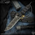 Kiku Matsuda Knives: High Back Fighter - Acid Etched/Black G10