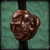 Dmitry Streltsov Bead: Netsuke Mask - Copper Patina
