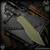 RMJ USA Fixed Blade: Kukri - Sniper Green Cerakote Monkey Edge FRAG Pattern