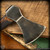 Elmer Roush: Viking Belt Axe w/Fine Silver Inlay - Hickory
