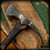 Elmer Roush: Spiked Trade Axe w/Silver & Copper Inlay - Hickory