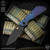 Strider Knives Folder: SMF Dagger Grind - Black/Flamed Monkey Edge FRAG Pattern