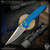 Pro-Tech Knives: Avalon (Peace Neighbor Design) - Stonewashed/Battleworn Blue