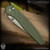 Pro-Tech Knives: Avalon (Peace Neighbor Design) - Stonewashed/Green