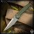 Pro-Tech Knives: Avalon (Peace Neighbor Design) - Stonewashed/Green