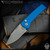Pro-Tech Knives: Scapegoat Compact (Chaves Design) - Stonewashed/Blue Carbide