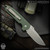 Pro-Tech Knives: Rockeye (Les George Design) - Stonewashed/Green Carbide