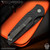 Pro-Tech Knives: TR-3 - Black/Black Fish Scale w/Safety