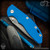 Hinderer Knives: XM-18 3.5 inch Non-Flipper Recurve - Battle Blue