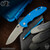 Hinderer Knives: XM-18 3.5 inch Non-Flipper Recurve - Battle Blue
