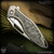 Koenig Knives: Arius - Two Tone/Blasted w/Techno Carbon Inlays