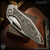Koenig Knives: Mini Arius - Two Tone/Blasted w/Marbled Carbon Fiber Inlays