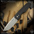 Pro-Tech Knives: Vero Synapse 2 Auto - Stonewashed/Black Herringbone Textured
