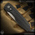 Pro-Tech Knives: Vero Synapse 2 Auto - Stonewashed/Black Herringbone Textured