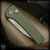 Pro-Tech Knives: Scapegoat Compact (Chaves Design) - Stonewashed/Green Carbide